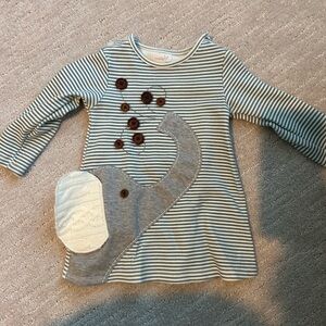 Mud Pie Blue and White Striped Dress